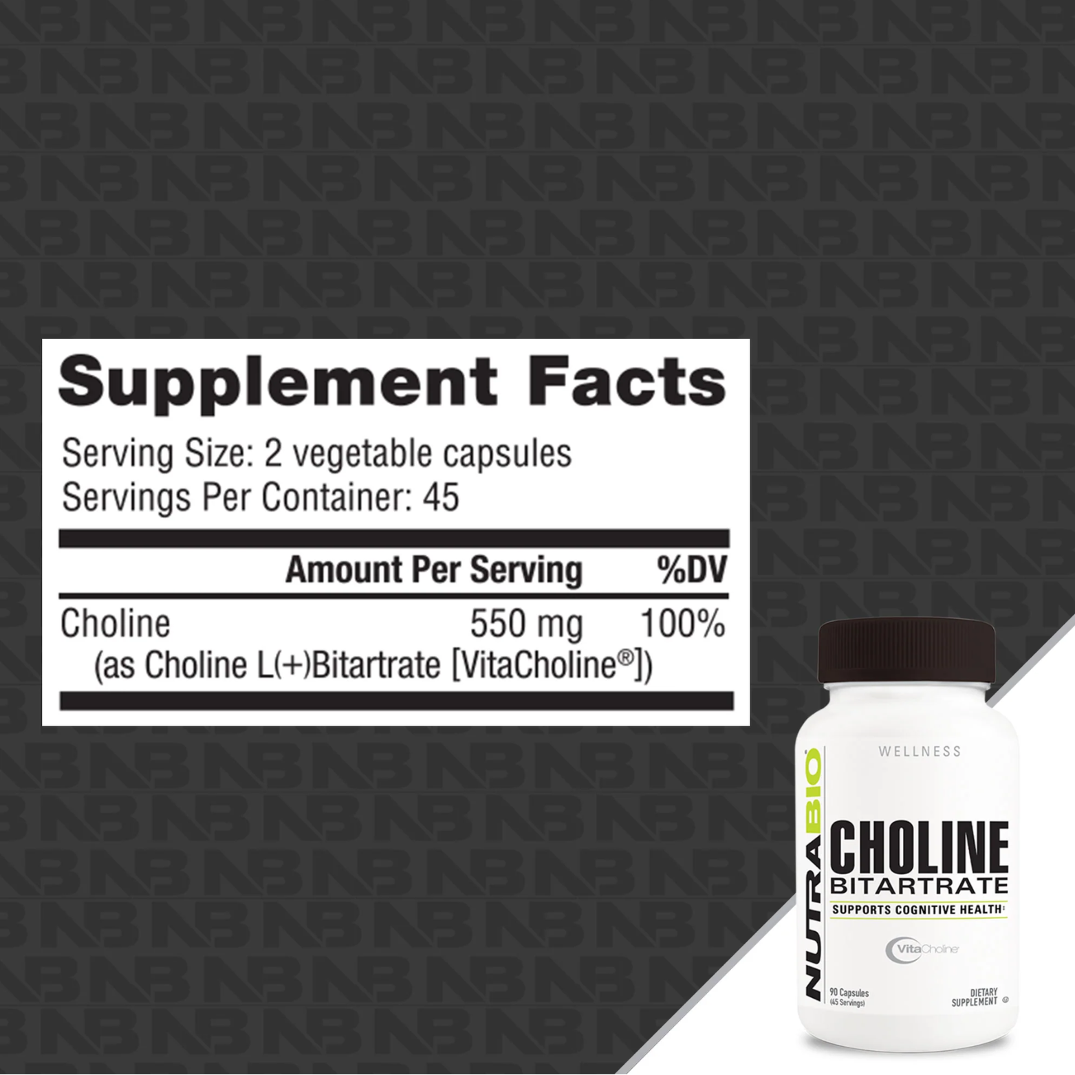 Choline Bitrartrate - 45 Serving