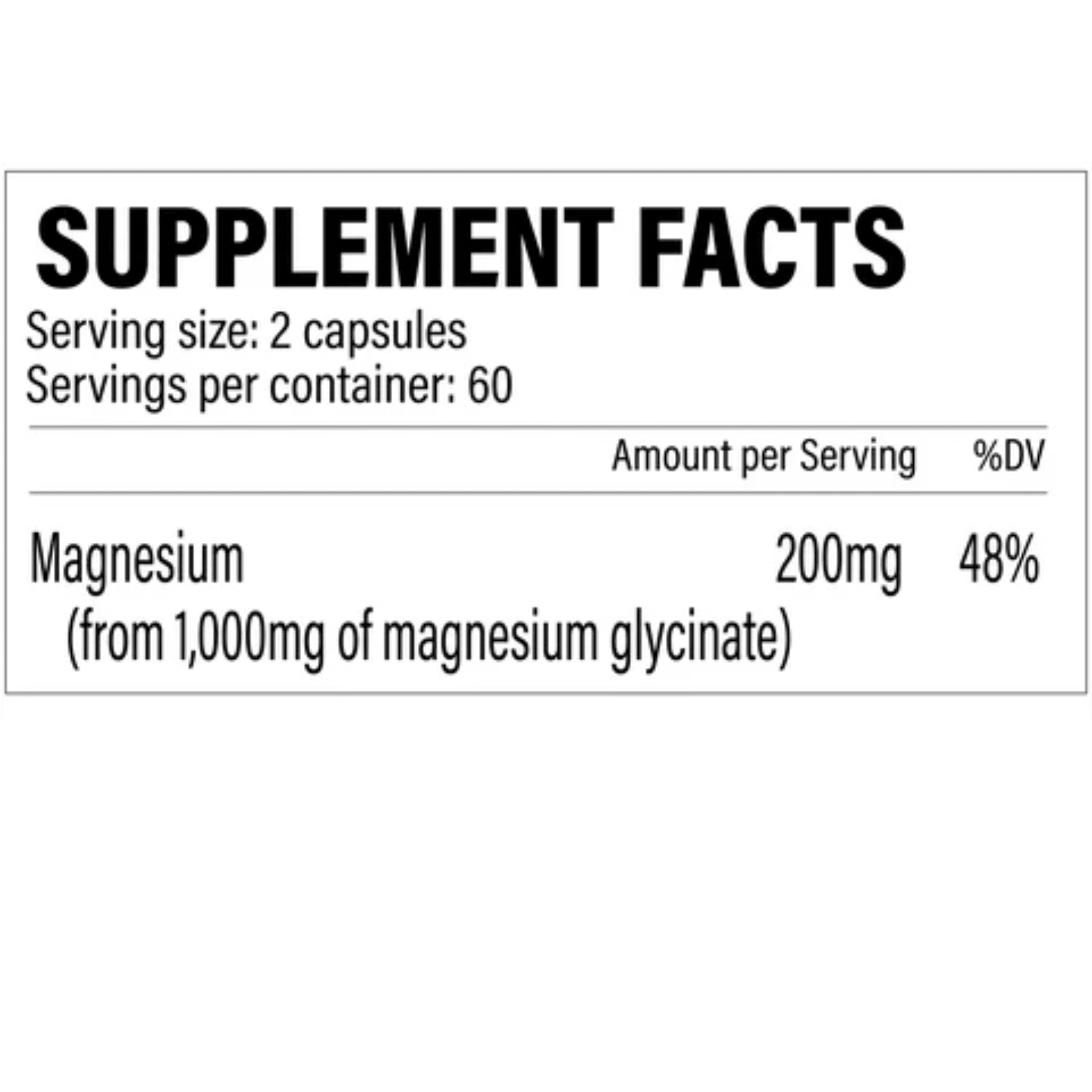 MAGNESIUM GLYCINATE - 60 Serving - Competitive Edge Nutrition