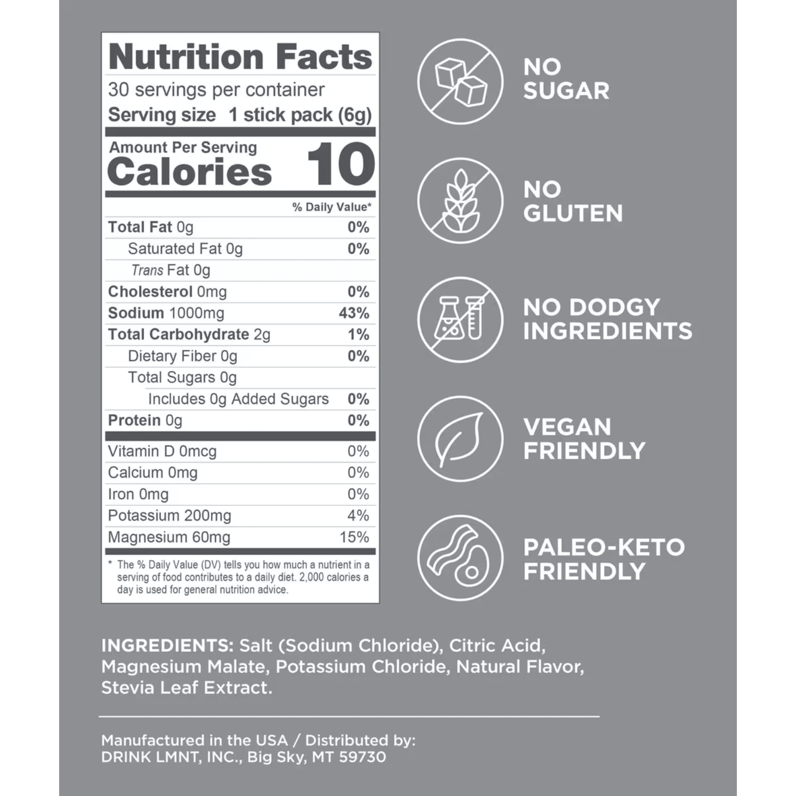 LMNT Hydration Drink Mix - 30 Serving