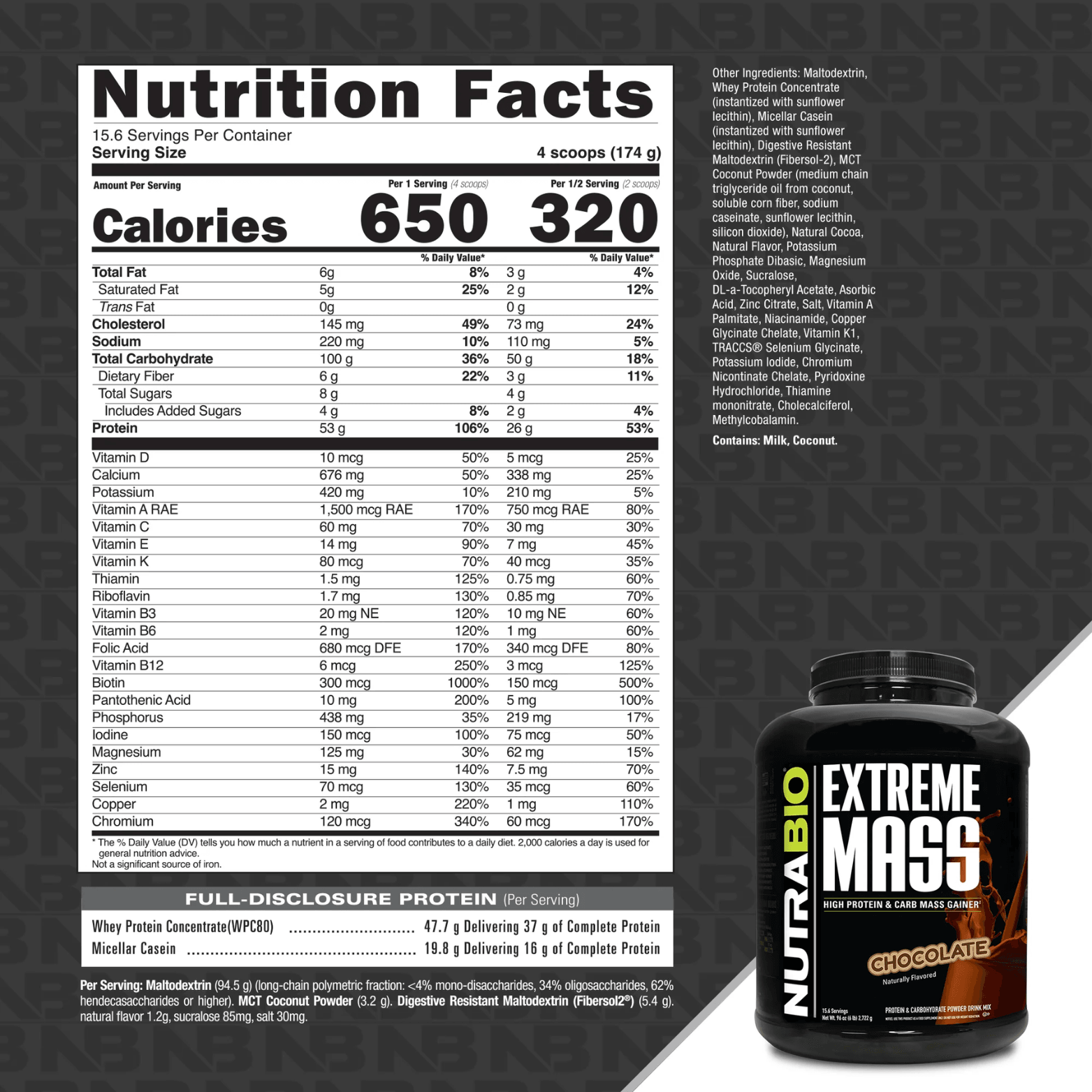 EXTREME MASS PROTEIN MEAL REPLACEMENT - 30/15 Serving