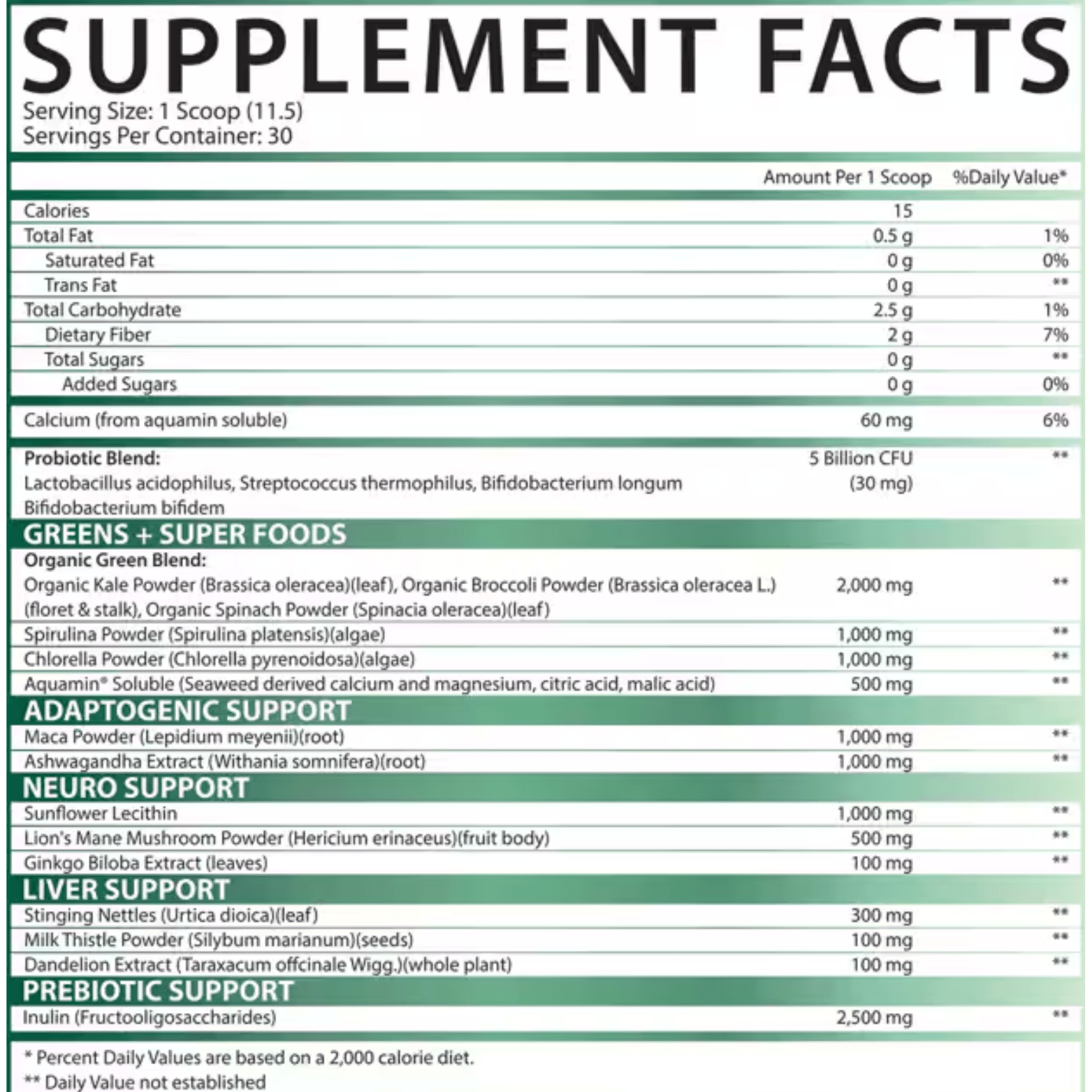 GREENS SUPERFOOD FORMULA - 30 Serving - Competitive Edge Nutrition