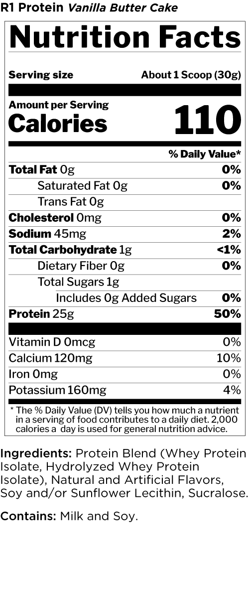 R1 PROTEIN - 28/30 serving - Competitive Edge Nutrition