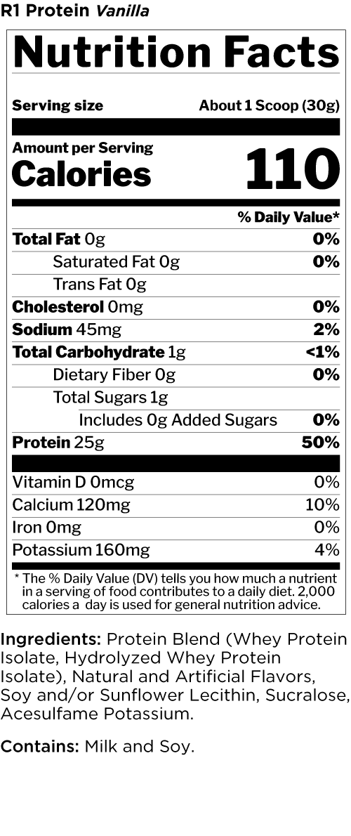 R1 PROTEIN - 28/30 serving - Competitive Edge Nutrition