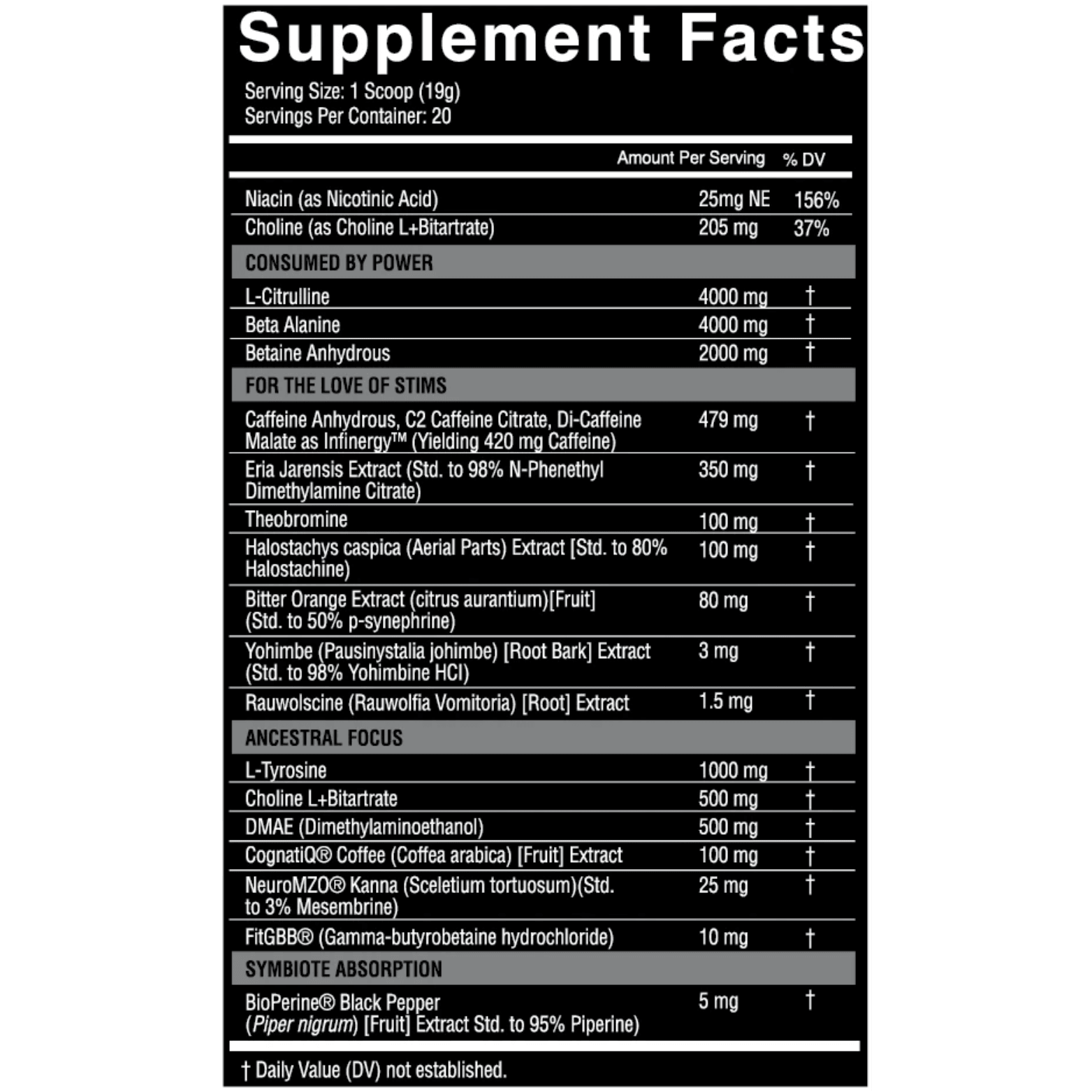 SYMBIOTE HIGH STIM PRE - 20 Serving - Competitive Edge Nutrition